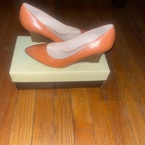 Franco Sarto 2 1/2 inch wedge leather heel